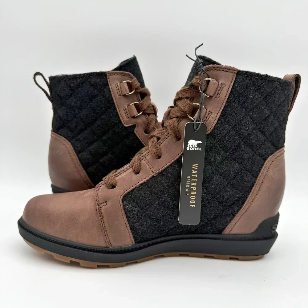 Sorel Womens Snow Angel Winter Boots US 9 Grey Suede Waterproof Insulated NIB